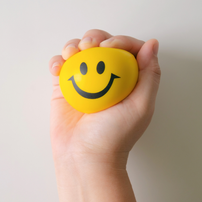 Smiley face stress ball