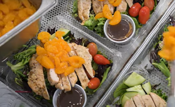 display of food