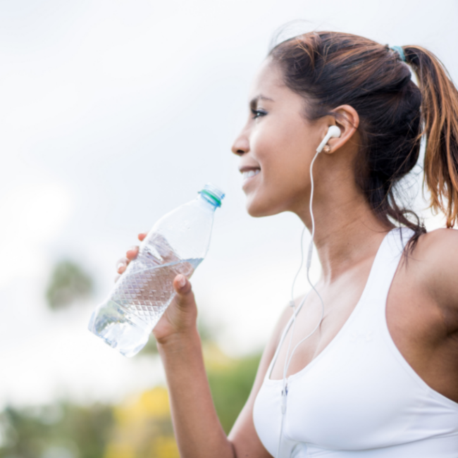 Woman drinking water