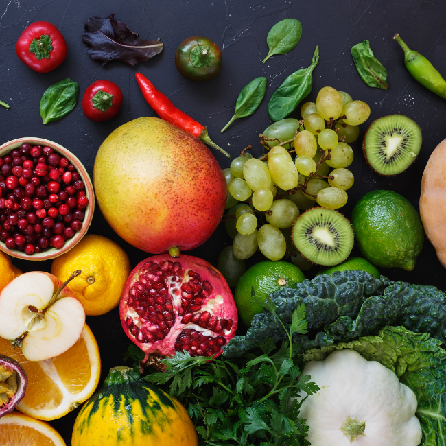 assortment of fruits and veggies