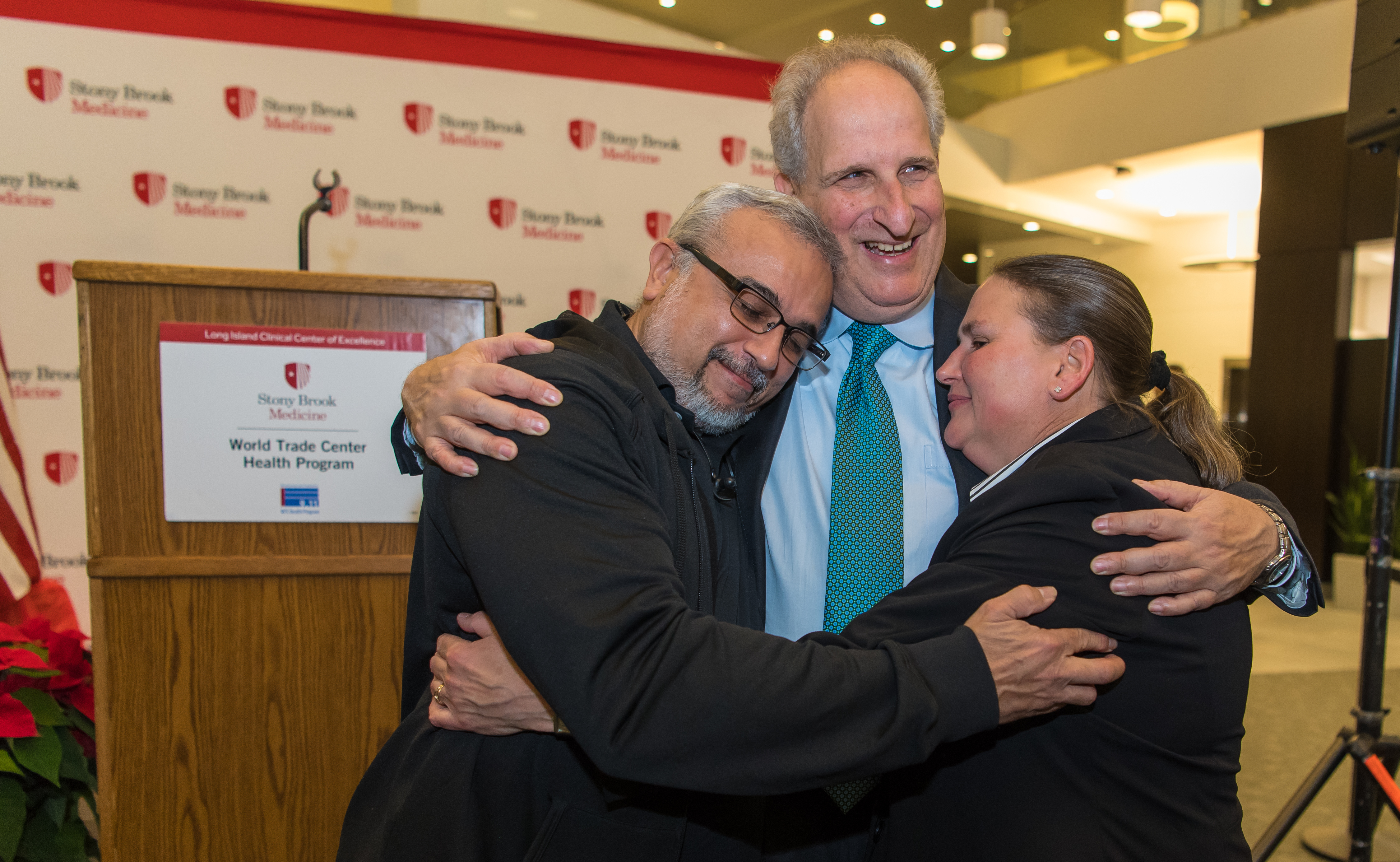 Dr. Ben Luft and two retired 9/11 NYPD responders