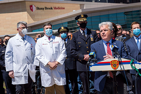 Dr. Vosswinkel, Dr. Tassiopoulos and Officer Christopher Racioppo