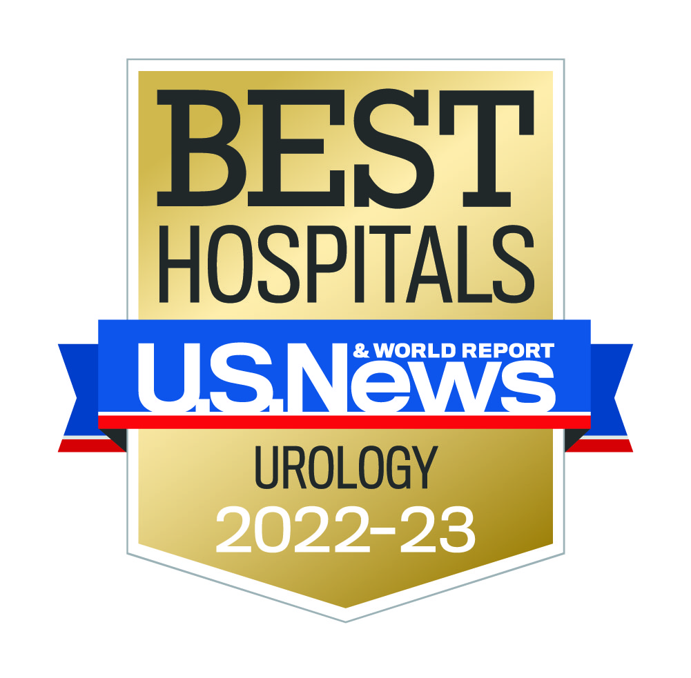 Urology Badge U.S. News and World Report Best Hospitals 2022-23