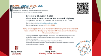 Camp Dream Speak Flyer