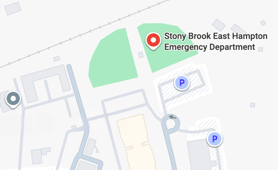 East Hampton Emergency Department Location Map
