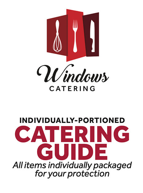 Portada del menú de catering en porciones individuales