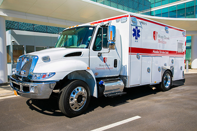 Mobile Stroke Unit outside SBUH