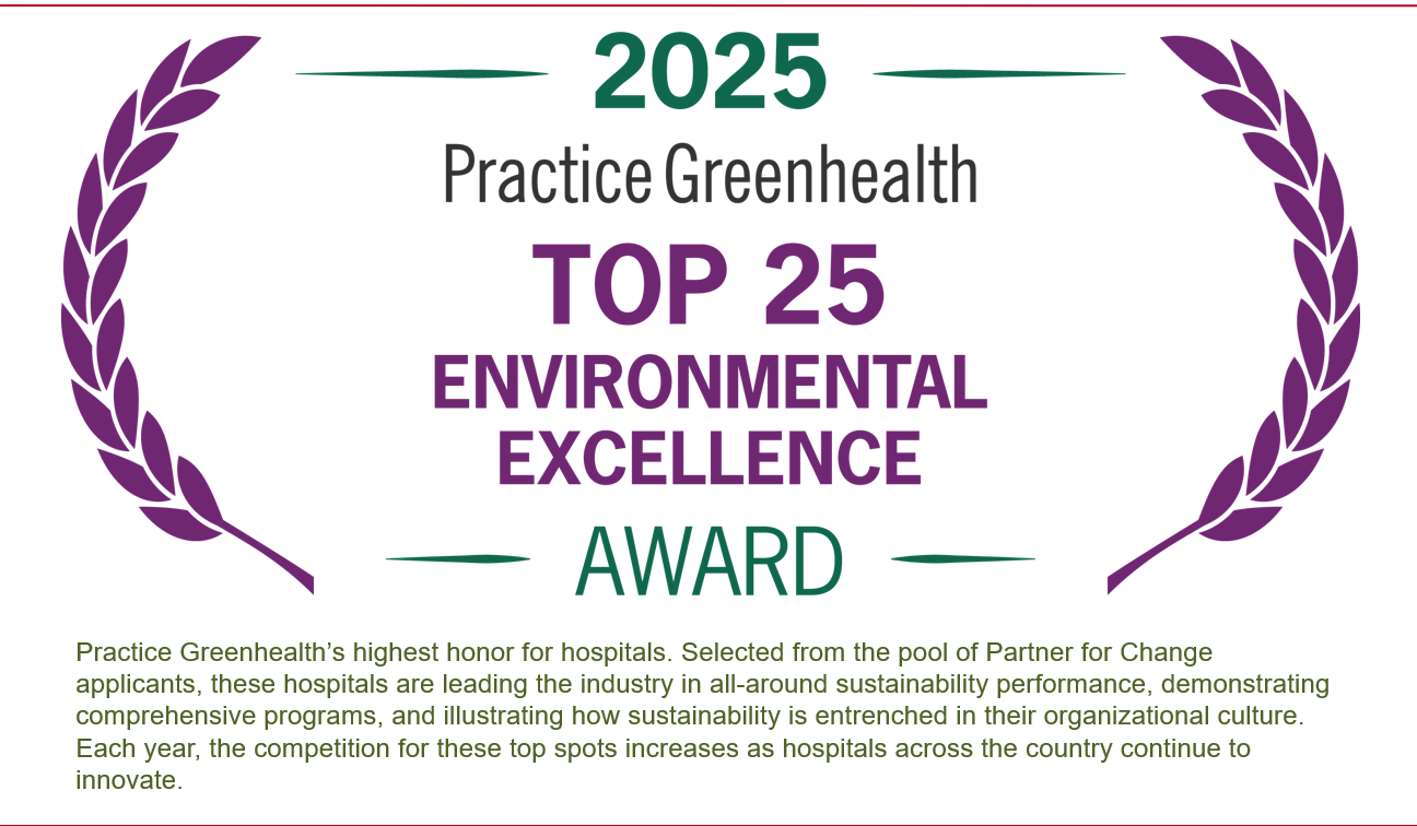2025 Practice Greenhealth Top 25 Hospital