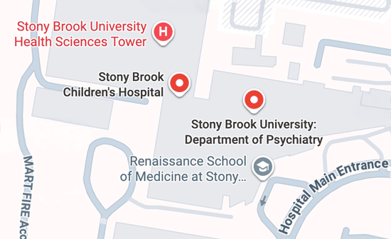 Stony Brook Comprehensive Psychiatric Emergency Program Location Map
