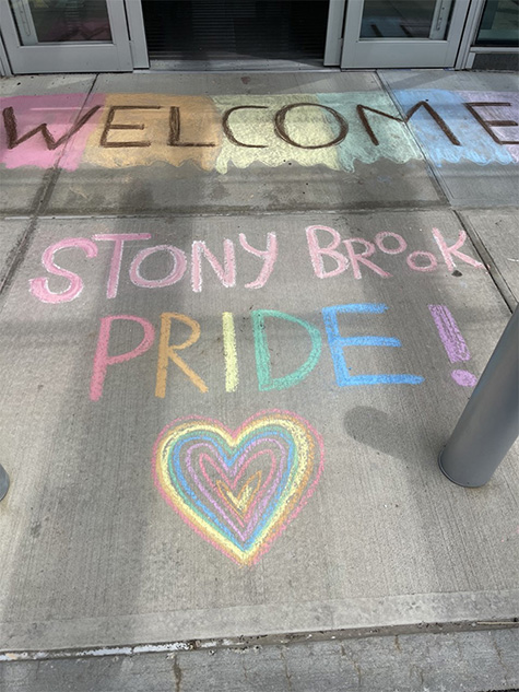 Stony Brook Pride Chalk Drawing