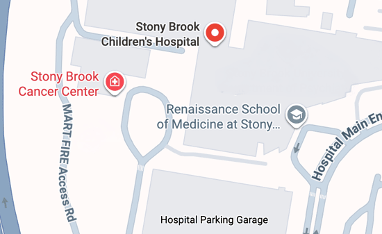 Stony Brook Children's Hospital Location Map