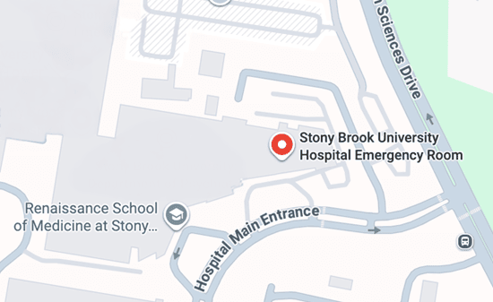 Stony Brook University Hospital Emergency Department Map