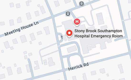 Southampton Hospital Emergency Department Location Map