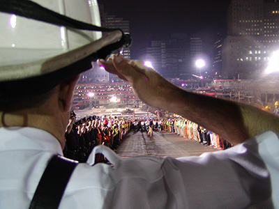 Foto de saludo cortesía del respondedor del WTC Steve Spak