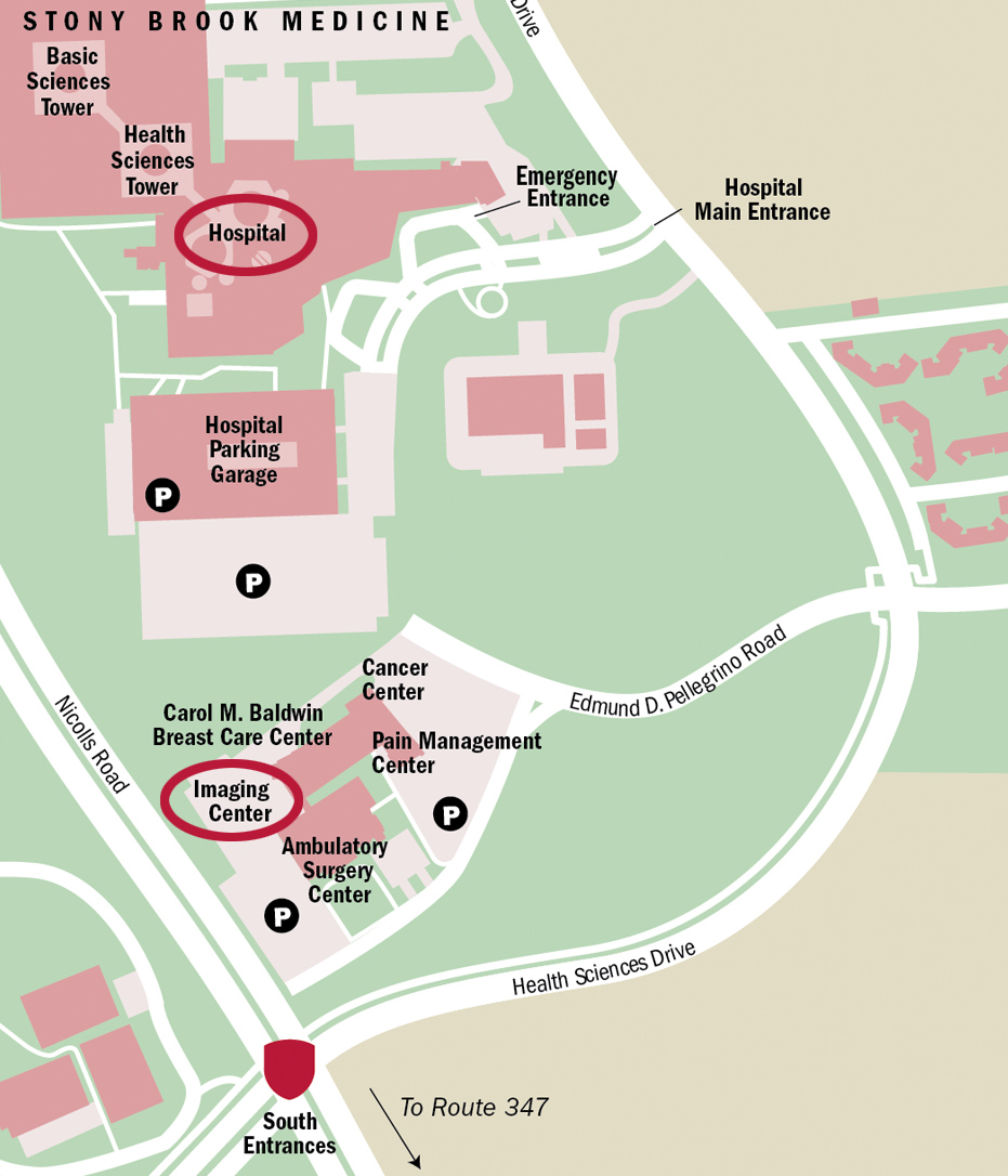 Map of Stony Brook Medical Campus