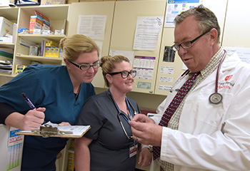 Dr. Gottlieb with nursing staff