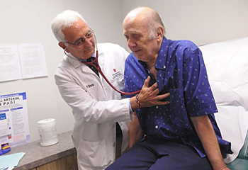 Dr. Bruno with patient