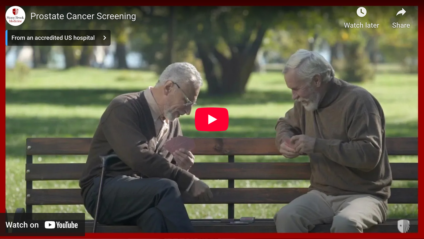 Prostate Cancer Screening You Tube Video