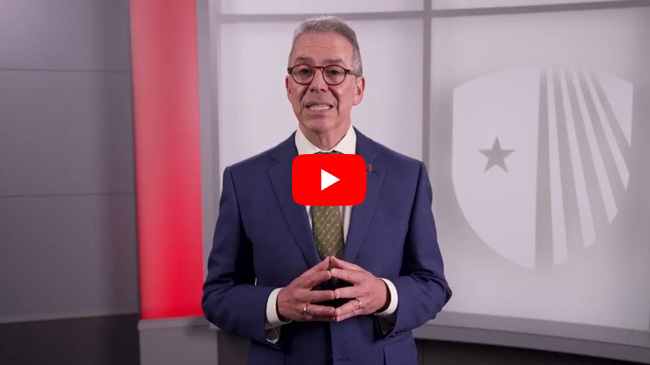 William Wertheim speaking about the Stony Brook Medicine Health System.