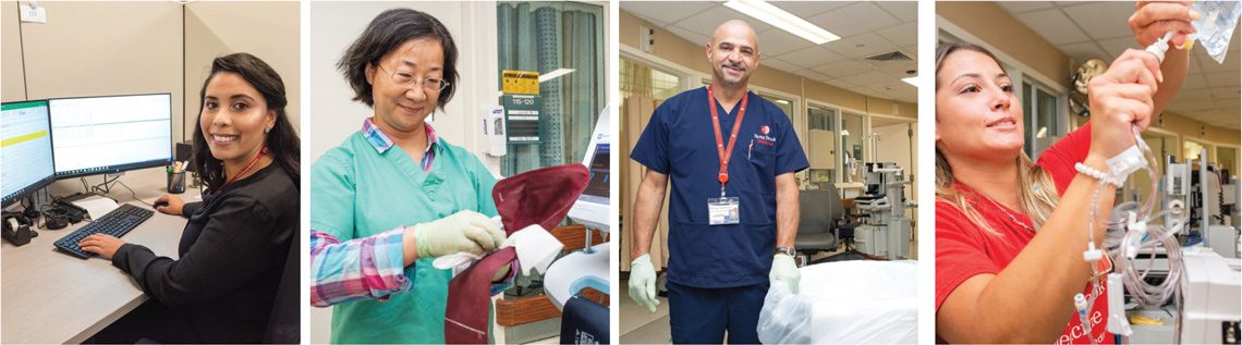 Make an Impact Every Day - banner with people preforming hospital related jobs