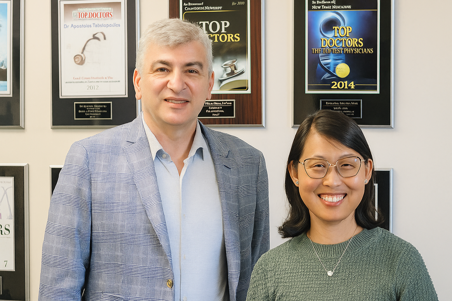 Doctors Apostolos Tassiopoulos and Eunice Chung