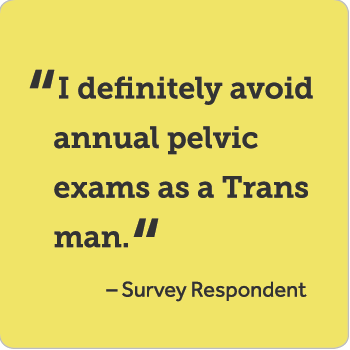 CITA: Definitivamente evito los exámenes pélvicos anuales como hombre trans